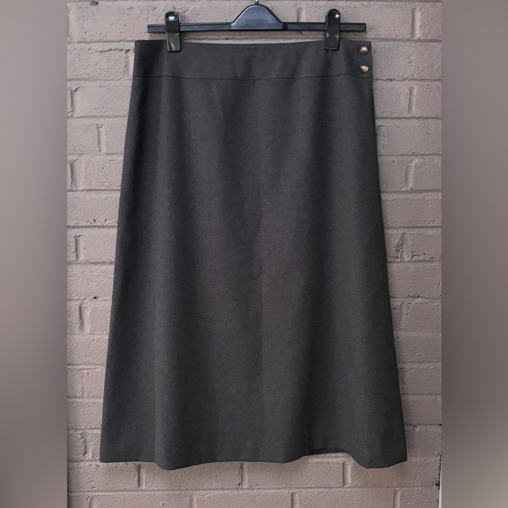 Orvis gray full midi skirt 16 P